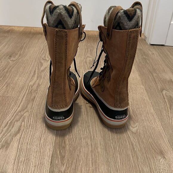 Sorel Womens Joan Of Arctic Suede Chevron Knit II Waterproof Boots Womens Size 7 - Picture 6 of 15